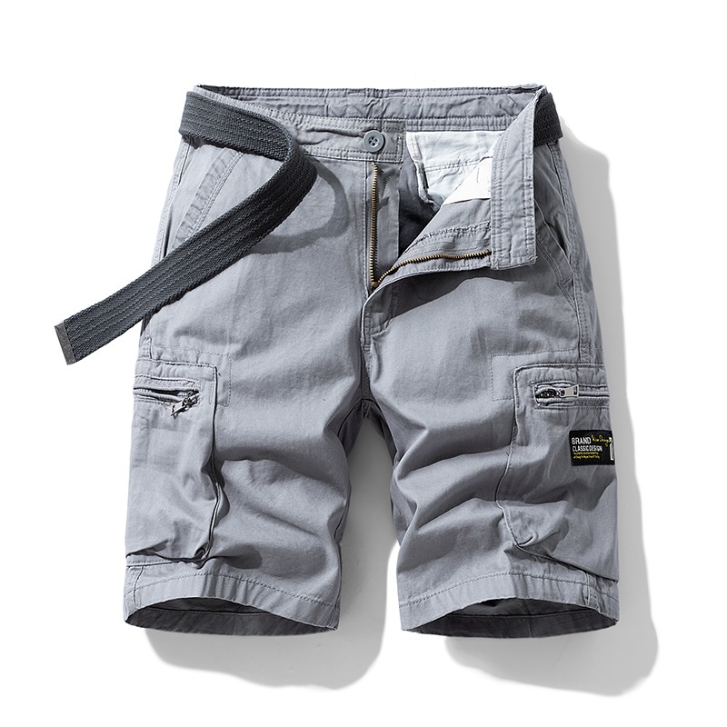 Multi-Pocket Relaxed Fit Vintage Inspired Men's Cargo Shorts for Summer Casual Wear (Belt Not Included)