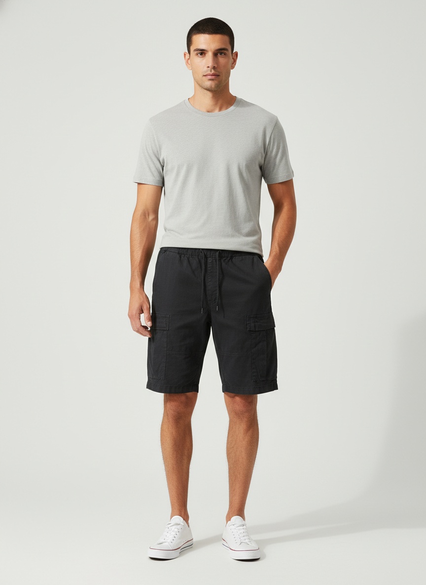 Camouflage Loose Fit Men's Cargo Shorts for Summer Casual Wear