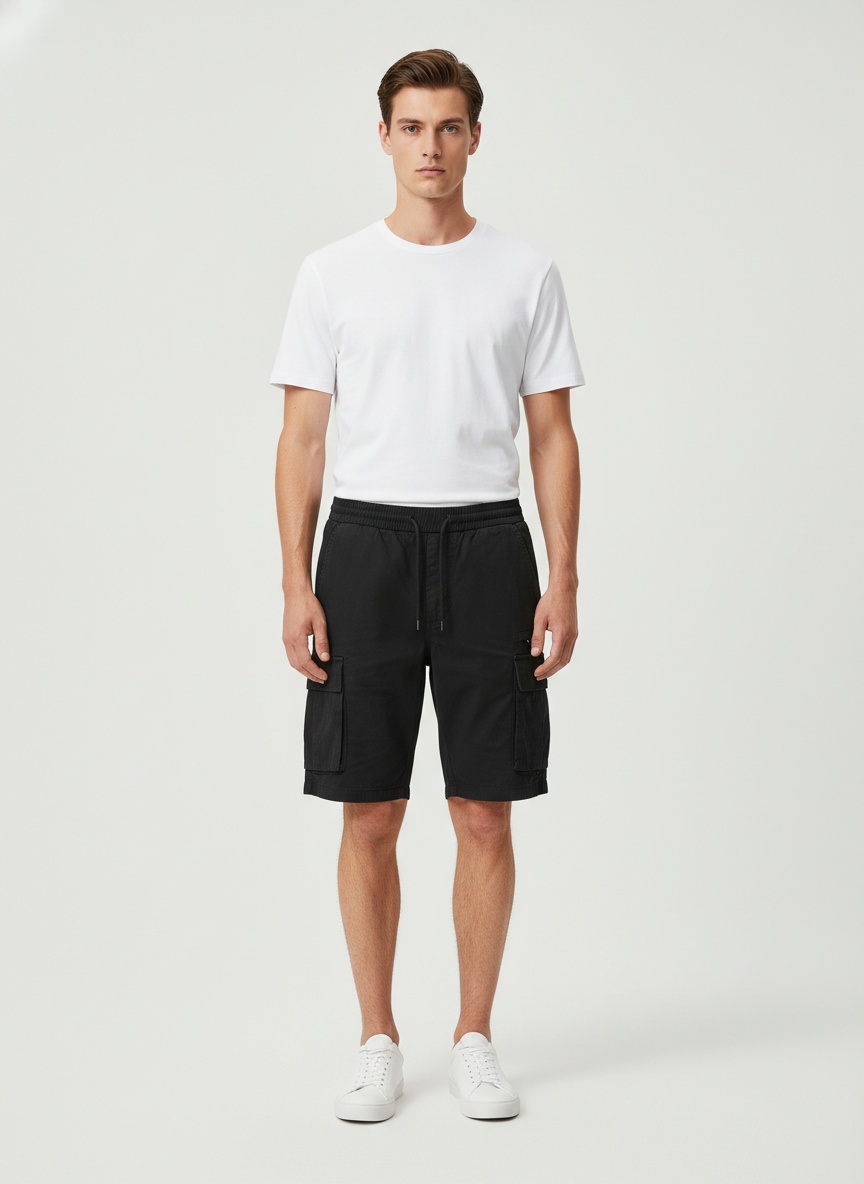 Simple Multi-Pocket Men's Shorts for Summer Casual Wear