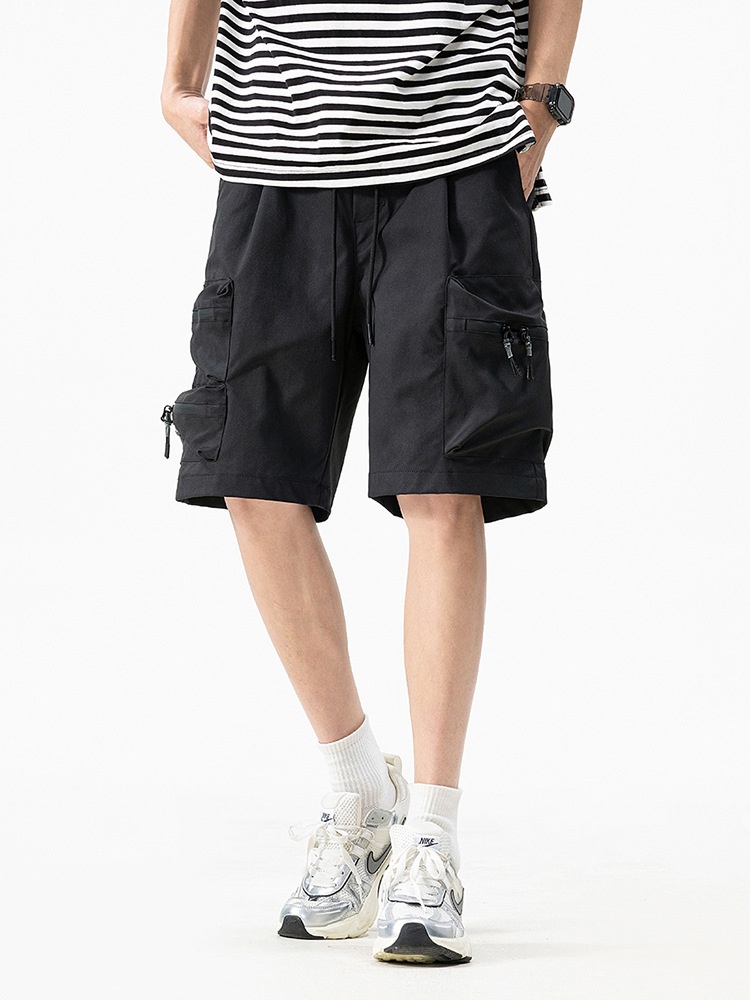 Relaxed Fit Multi-Pocket Men's Cargo Shorts for Summer Outdoor Wear