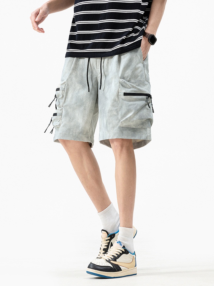 Relaxed Fit Multi-Pocket Men's Cargo Shorts for Summer Outdoor Wear