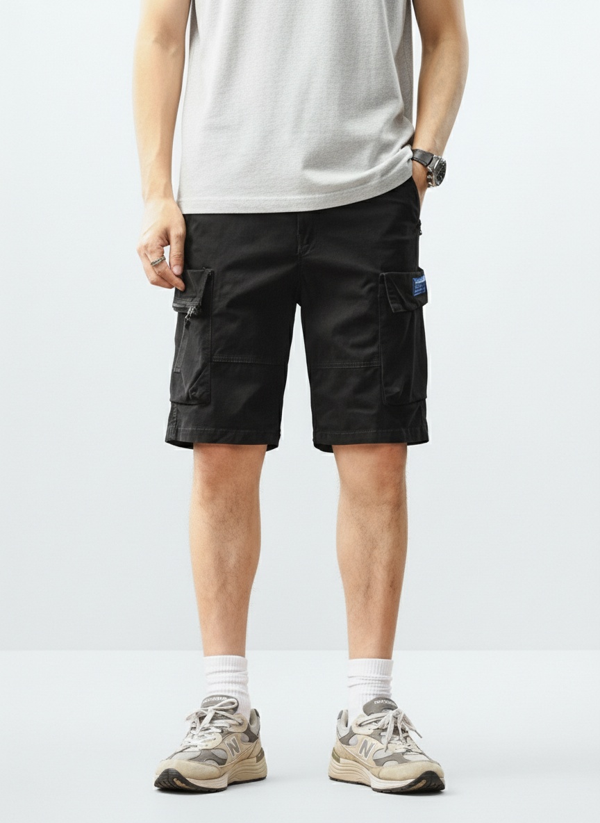 Relaxed Fit Multi-Pocket Men's Cargo Shorts for Casual Wear