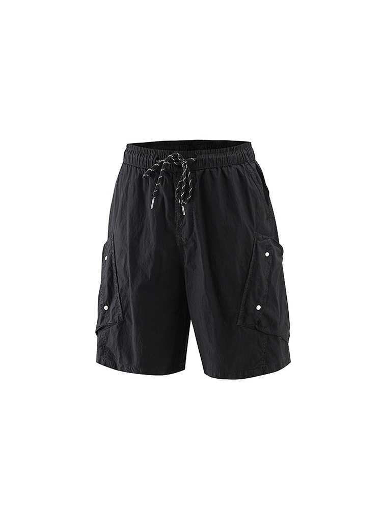 Relaxed Fit Wide-Leg Men's Cargo Shorts for Summer Casual Wear
