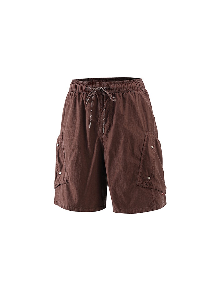 Relaxed Fit Wide-Leg Men's Cargo Shorts for Summer Casual Wear