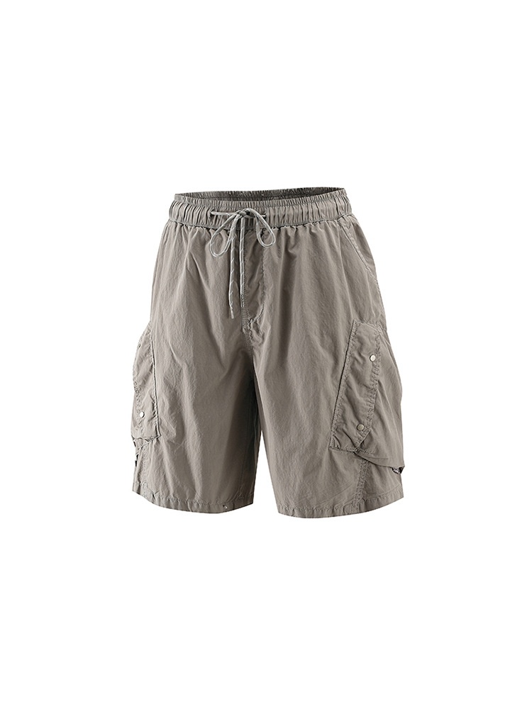 Relaxed Fit Wide-Leg Men's Cargo Shorts for Summer Casual Wear