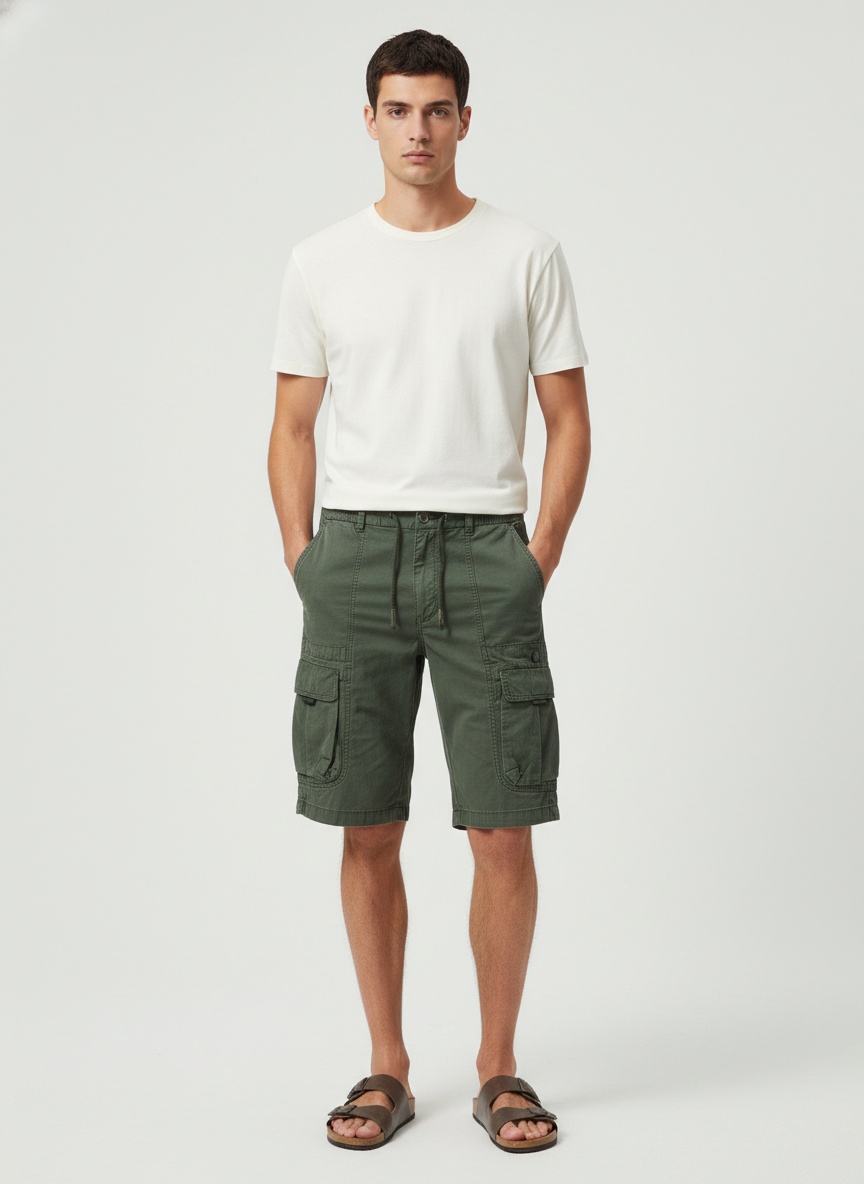 Relaxed Fit High Street Men's Cargo Shorts for Casual Summer Wear