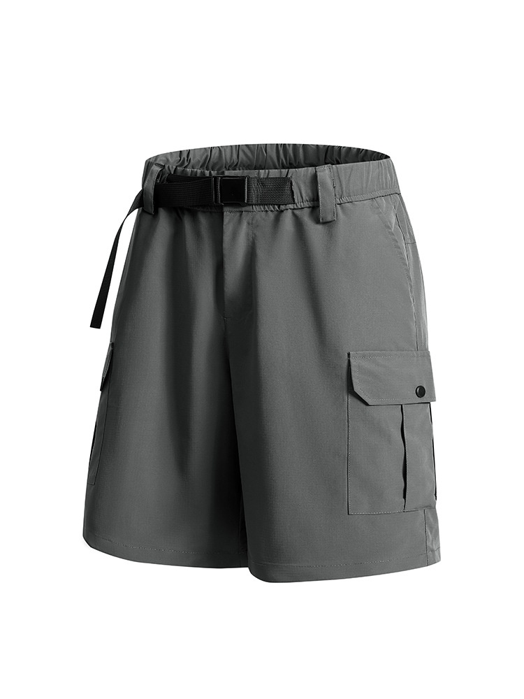 Straight Fit Men's Sport Shorts for Summer Casual Wear With Belt