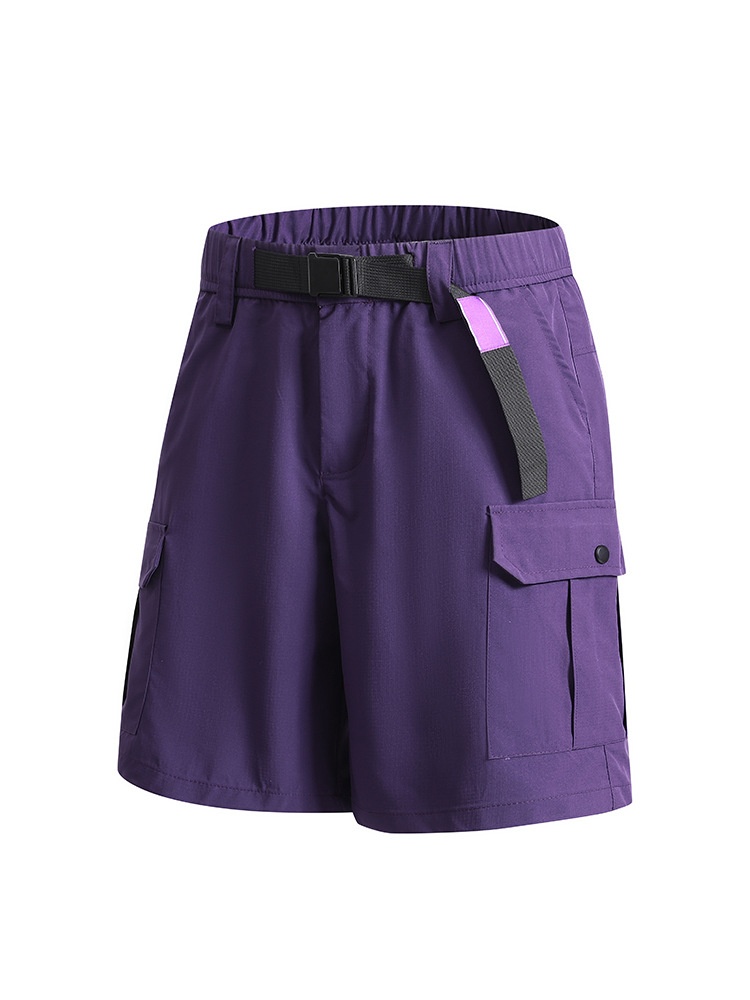 Straight Fit Men's Sport Shorts for Summer Casual Wear With Belt