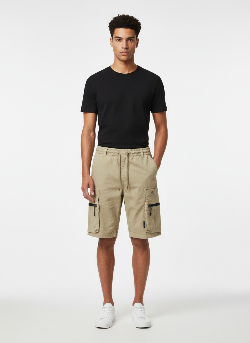 Straight Fit Summer Athletic Men's Cargo Shorts