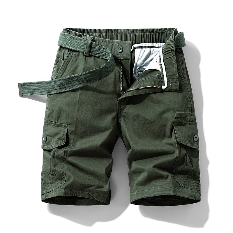 Relaxed Fit Functional Techwear Multi-Pocket Men's Cargo Shorts for Summer Casual Wear  (Belt Not Included)