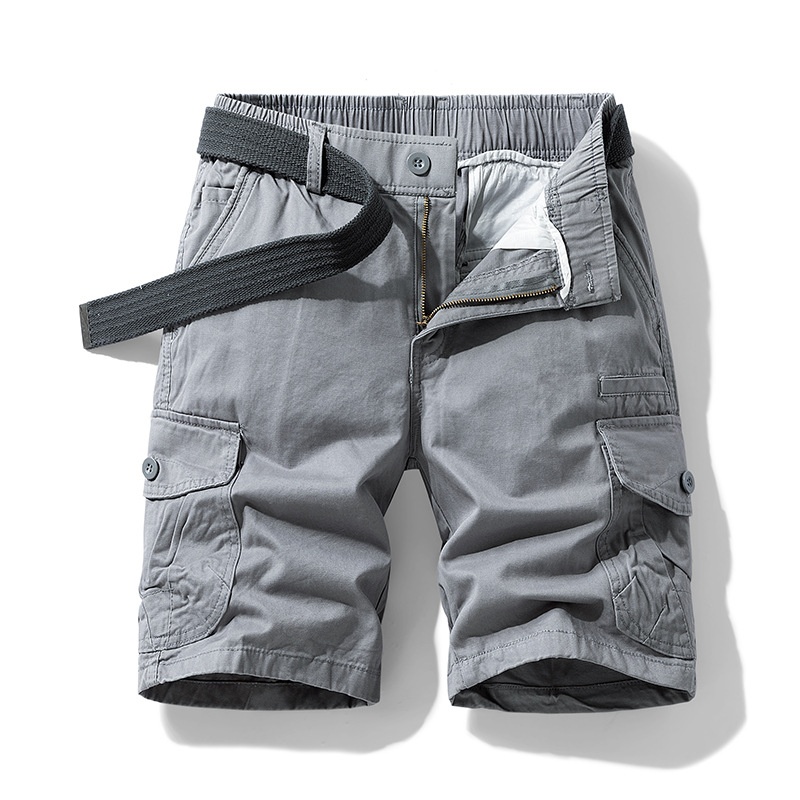 Relaxed Fit Functional Techwear Multi-Pocket Men's Cargo Shorts for Summer Casual Wear  (Belt Not Included)