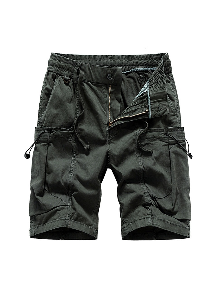 Retro Multi-Pocket Men's Cargo Shorts for Summer Casual Wear
