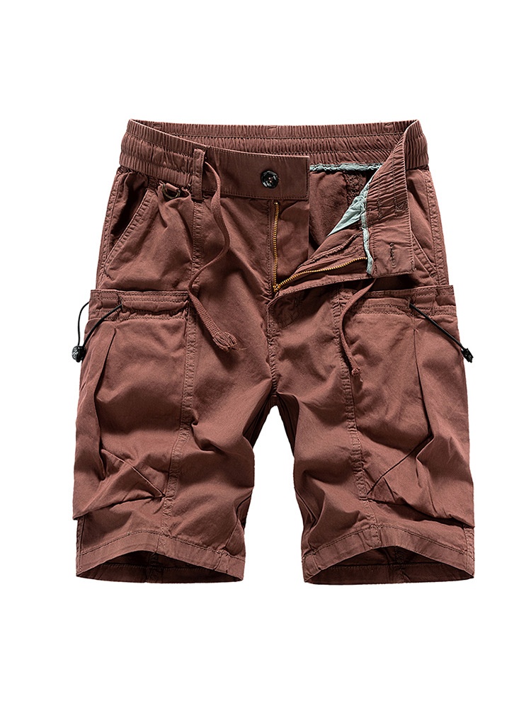 Retro Multi-Pocket Men's Cargo Shorts for Summer Casual Wear