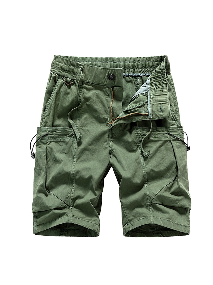 Retro Multi-Pocket Men's Cargo Shorts for Summer Casual Wear