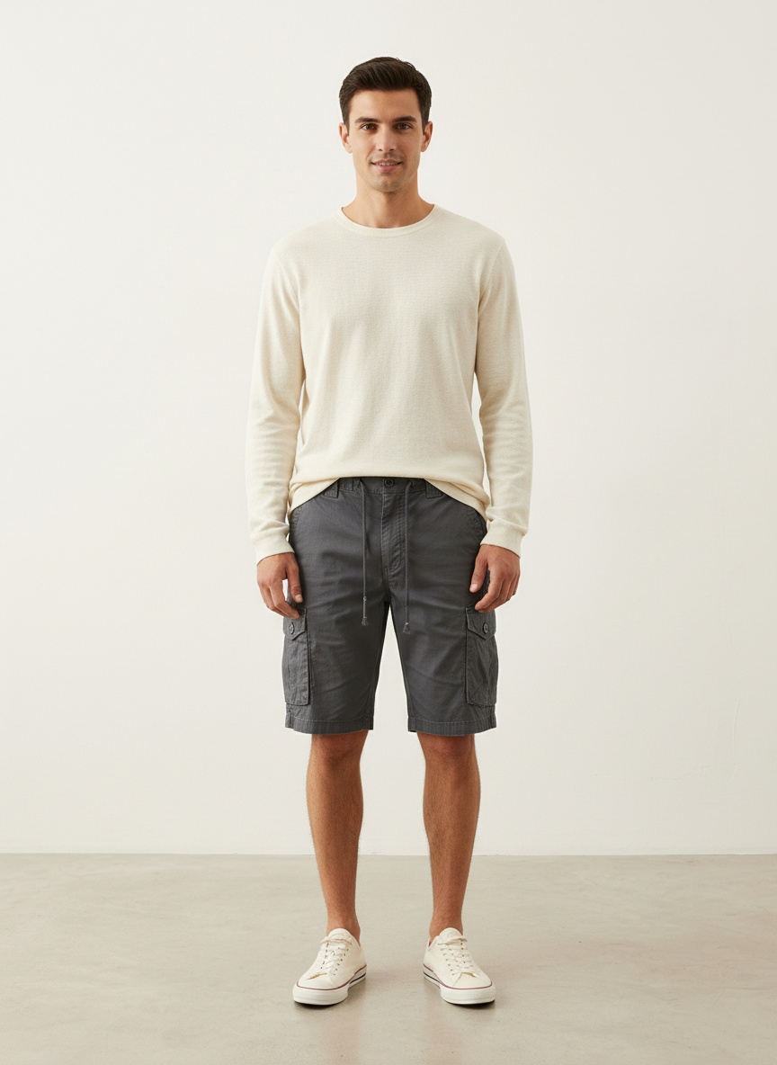 Lässige Retro-Sport-Cargoshorts für Herren – ideal für sommerliche Outdoor-Aktivitäten