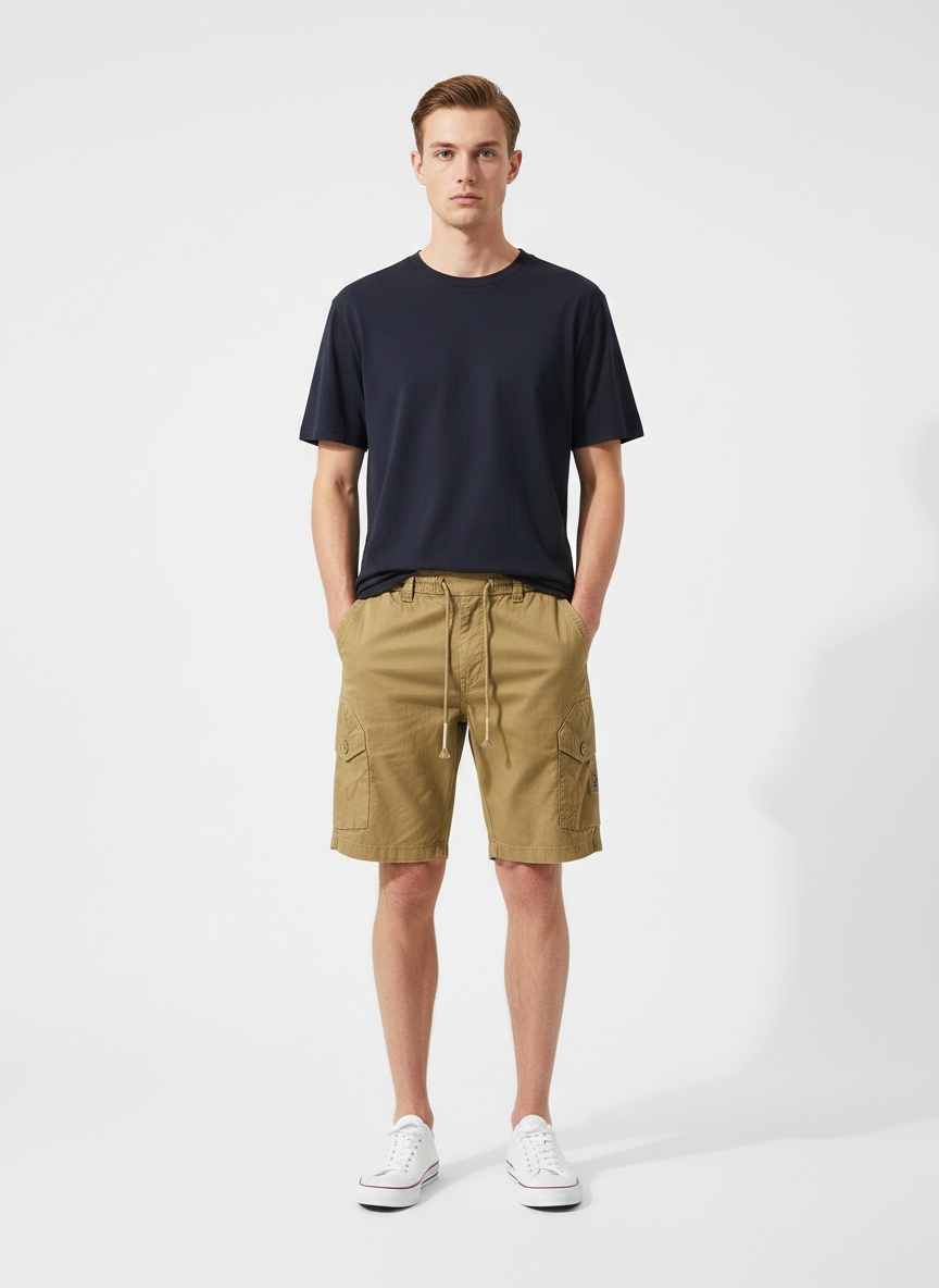 Lässige Retro-Sport-Cargoshorts für Herren – ideal für sommerliche Outdoor-Aktivitäten