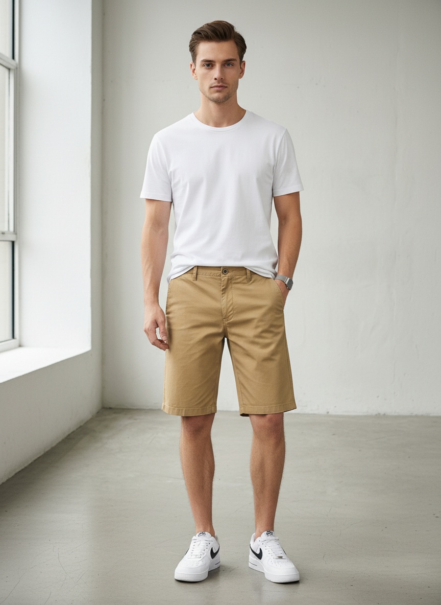 Stretch Fit Outdoor Men's Cargo Shorts for Summer Casual Wear