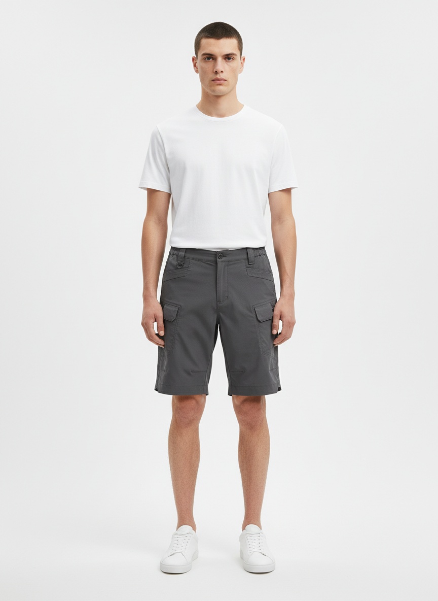 Fashionable Multi-Pocket Men's Cargo Shorts for Summer Casual Wear