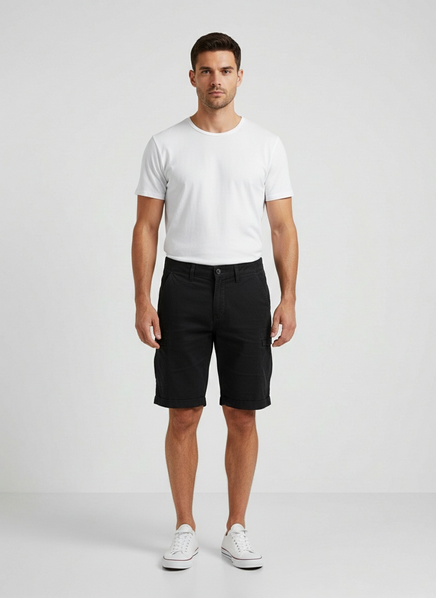 Vintage Minimalist Men's Cargo Shorts for Summer Casual Wear