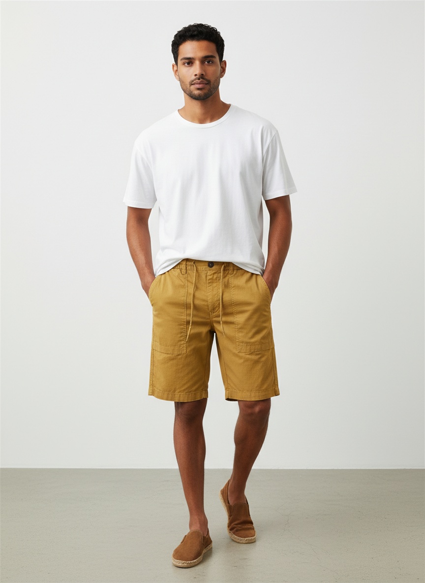 Large Pocket Loose Fit Men's Cargo Shorts for Summer Casual Wear