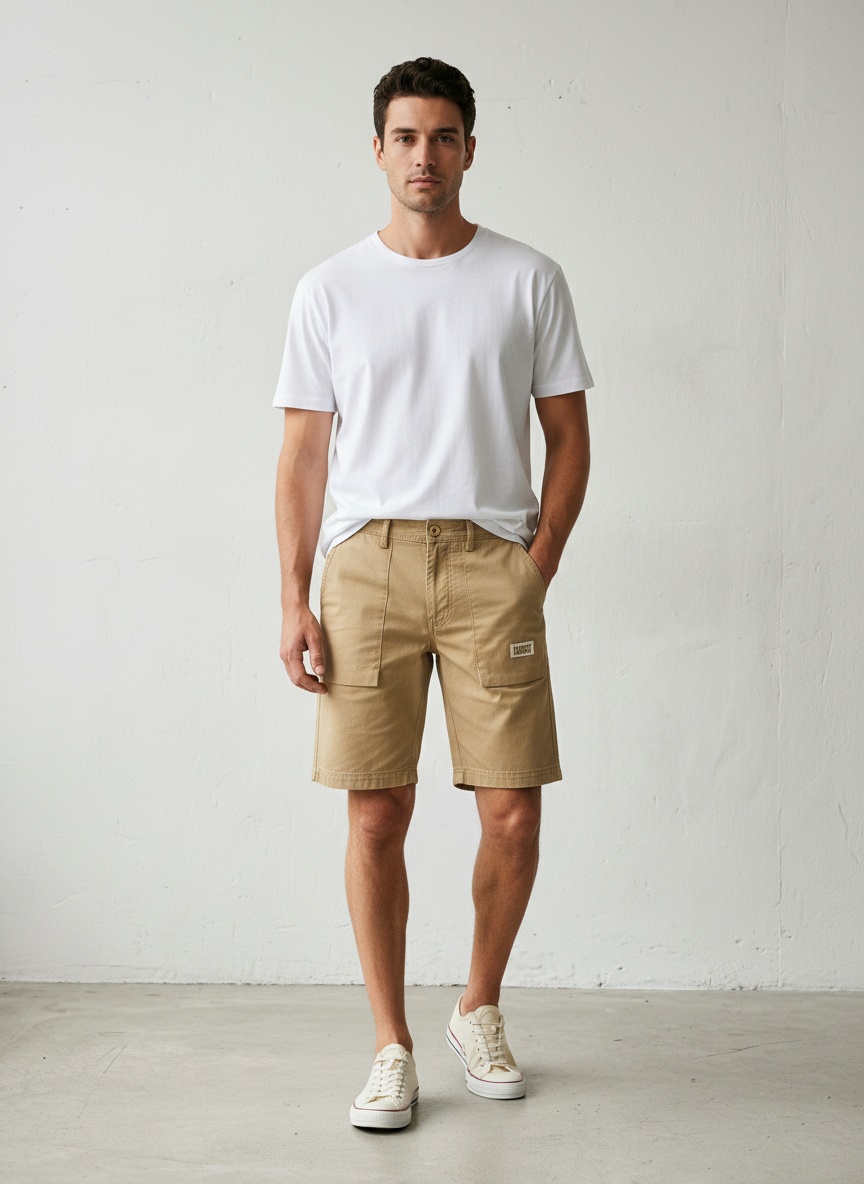 Funktionelle Retro-Cargoshorts für Herren – Sommer
