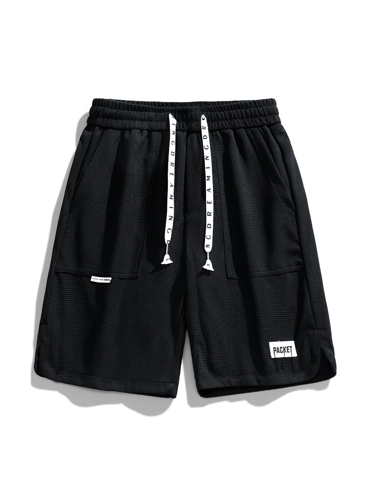 Pantalones cortos de malla transpirable de corte relajado para hombre para deportes de verano y ropa informal.