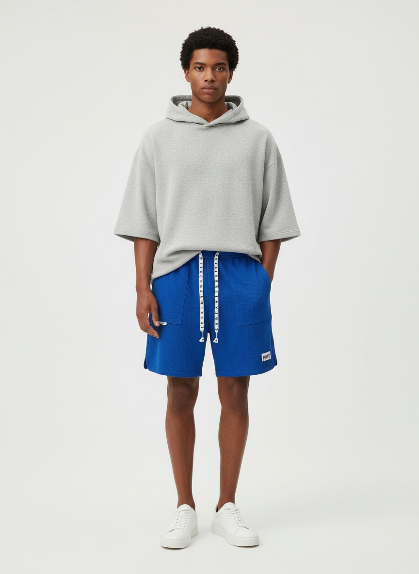 Pantalones cortos de malla transpirable de corte relajado para hombre para deportes de verano y ropa informal.