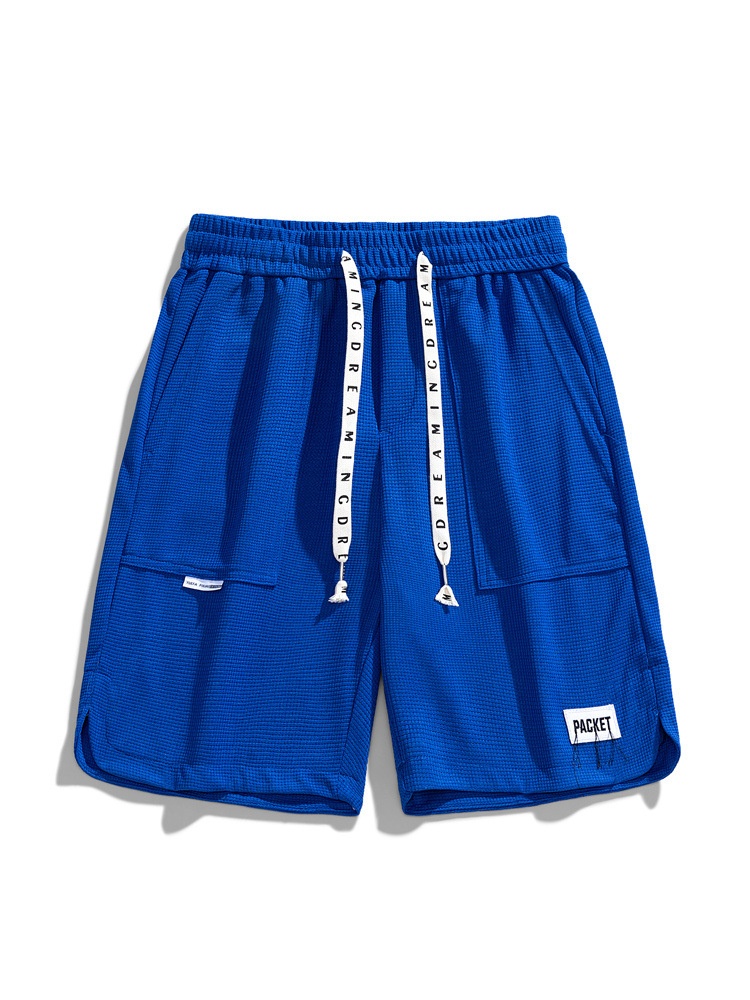 Pantalones cortos de malla transpirable de corte relajado para hombre para deportes de verano y ropa informal.