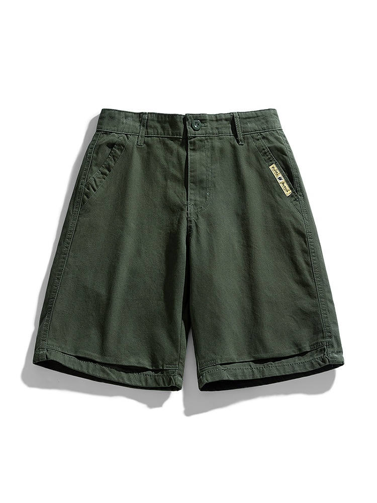 Pantalones cortos cargo vintage elásticos de corte relajado para hombre para uso informal de verano