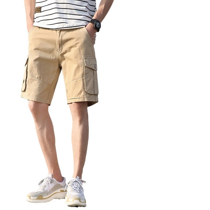 Loose Fit Multi-Pocket Men's Cargo Shorts for Outdoor Casual Wear
