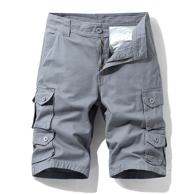 Multi-Pocket Street Style Relaxed Fit Men's Cargo Shorts for Summer Casual Wear