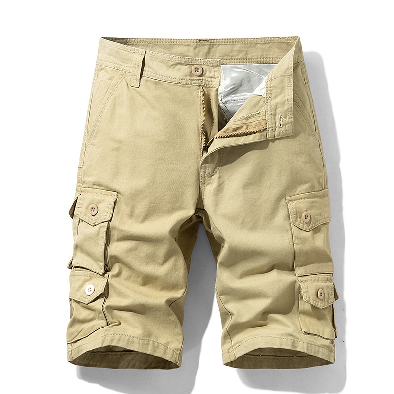 Multi-Pocket Street Style Relaxed Fit Men's Cargo Shorts for Summer Casual Wear