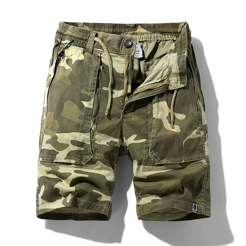 Vintage Camouflage Outdoor Sommer Herren Cargo-Shorts für Freizeit und Outdoor