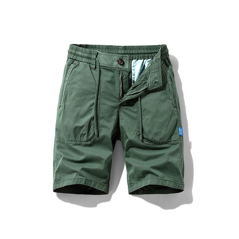 Pantalones cortos cargo vintage minimalistas de corte relajado para hombre para uso informal de verano