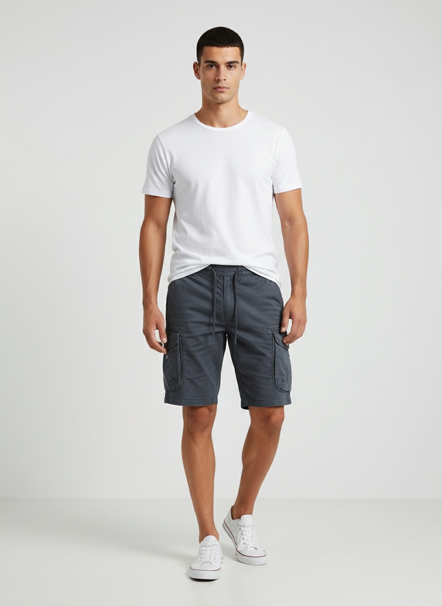 Vintage-inspirierte Cargoshorts für Herren mit vielen Taschen – ideal für sommerliche Outdoor-Aktivitäten