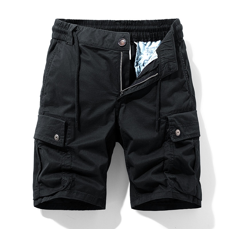 Pantalones cortos cargo vintage multibolsillos para hombre para uso informal de verano