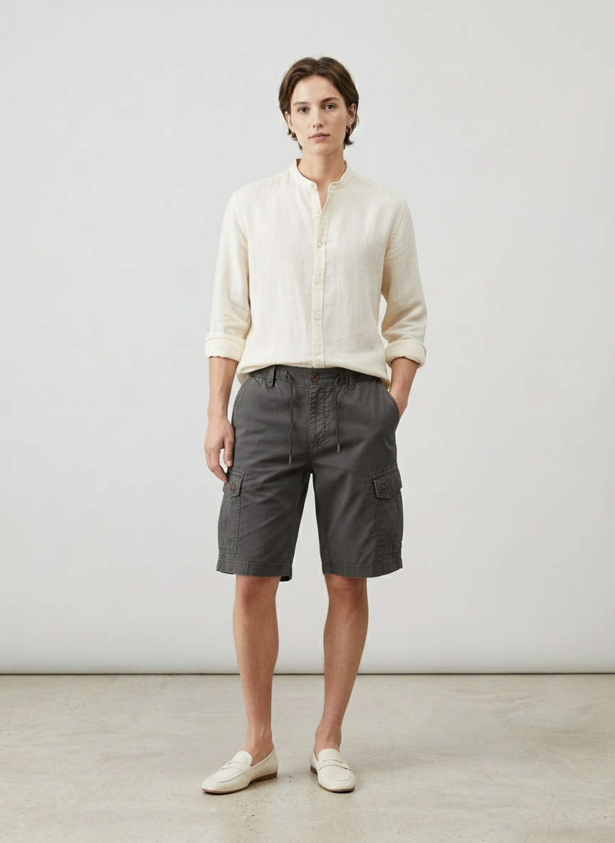 Relaxed Fit Retro Casual Summer Men's Cargo Shorts