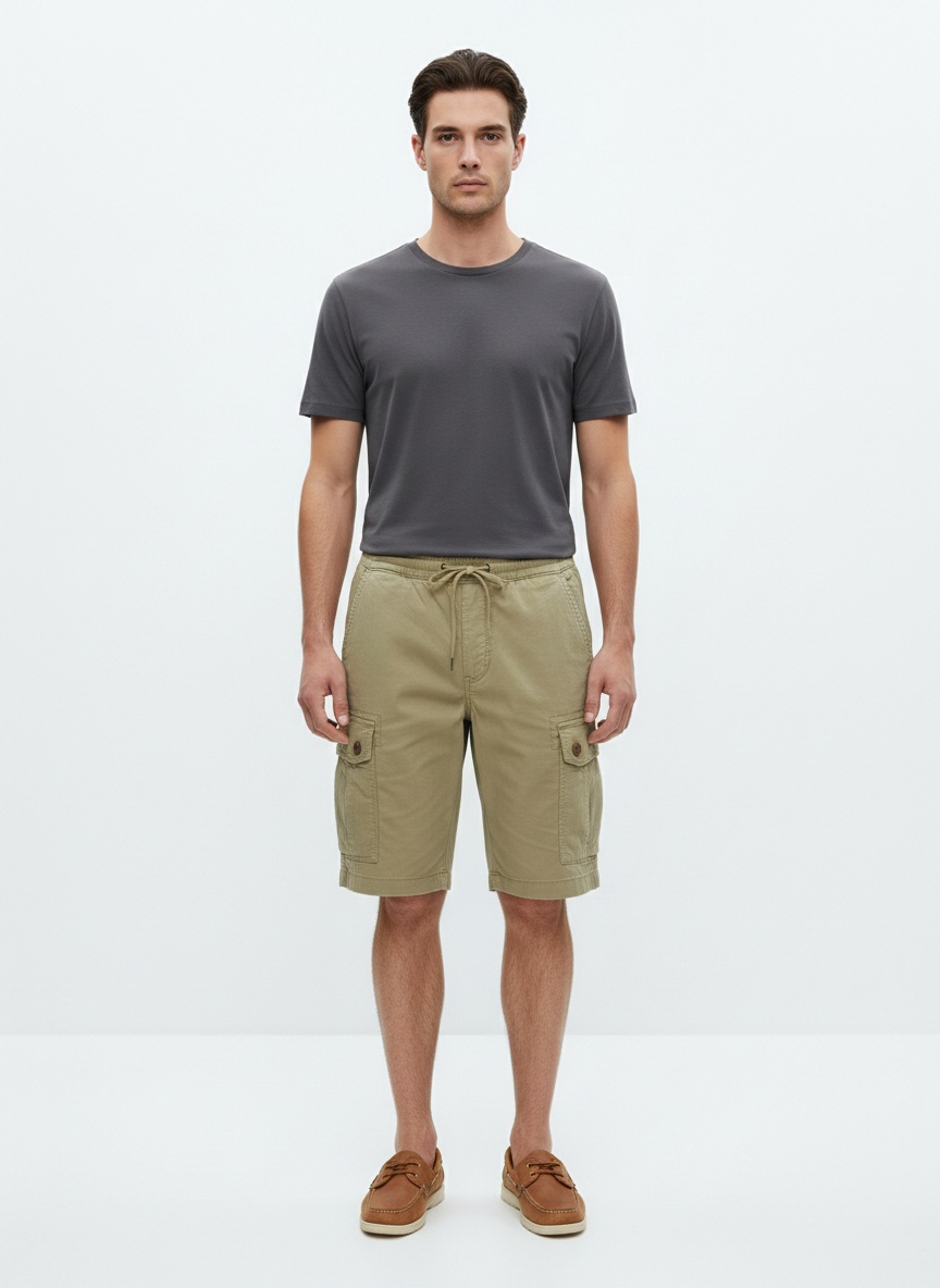 Relaxed Fit Retro Casual Summer Men's Cargo Shorts