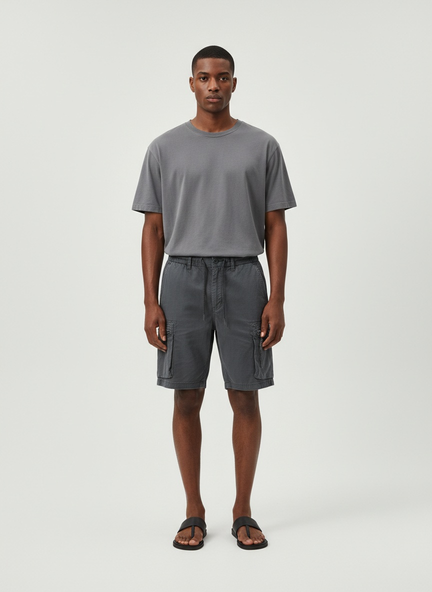 Vintage Herren-Cargoshorts mit mehreren Taschen und lockerer Passform für sommerliche Freizeitkleidung