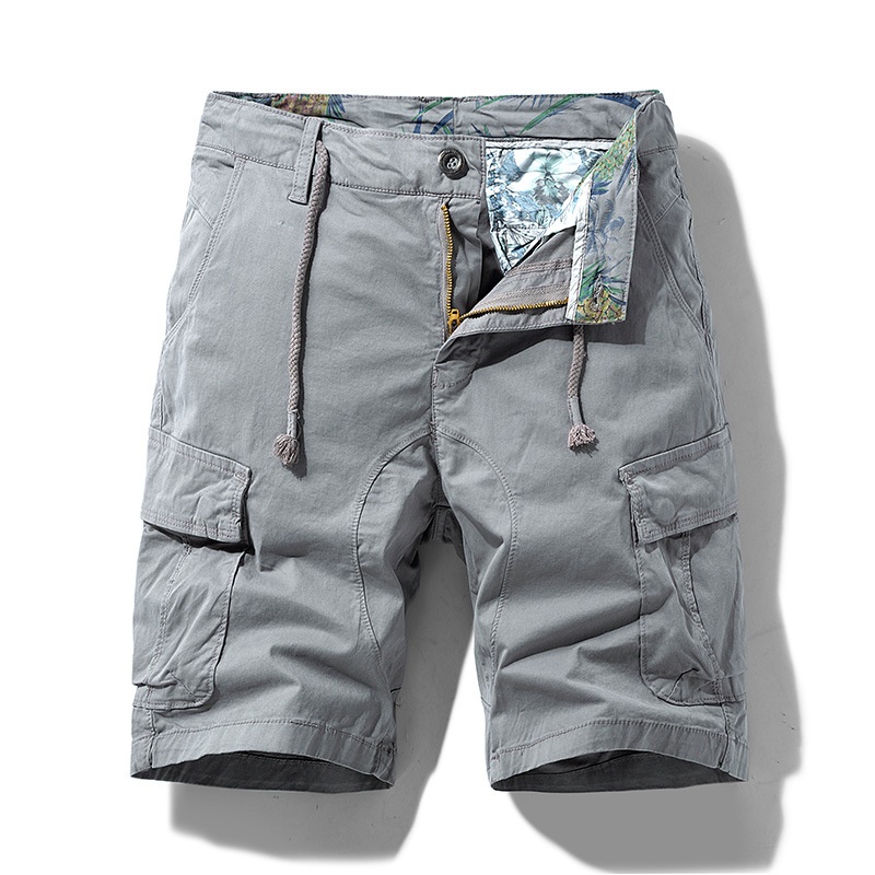 Pantalones cortos cargo funcionales de estilo retro para hombre para uso informal de verano.