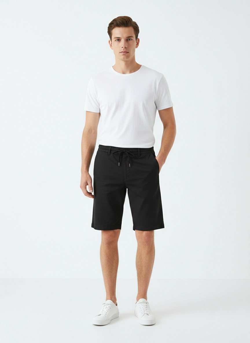 Minimalistische, leichte Vintage-Cargoshorts für Herren aus Stretchmaterial für lässige Sommerkleidung