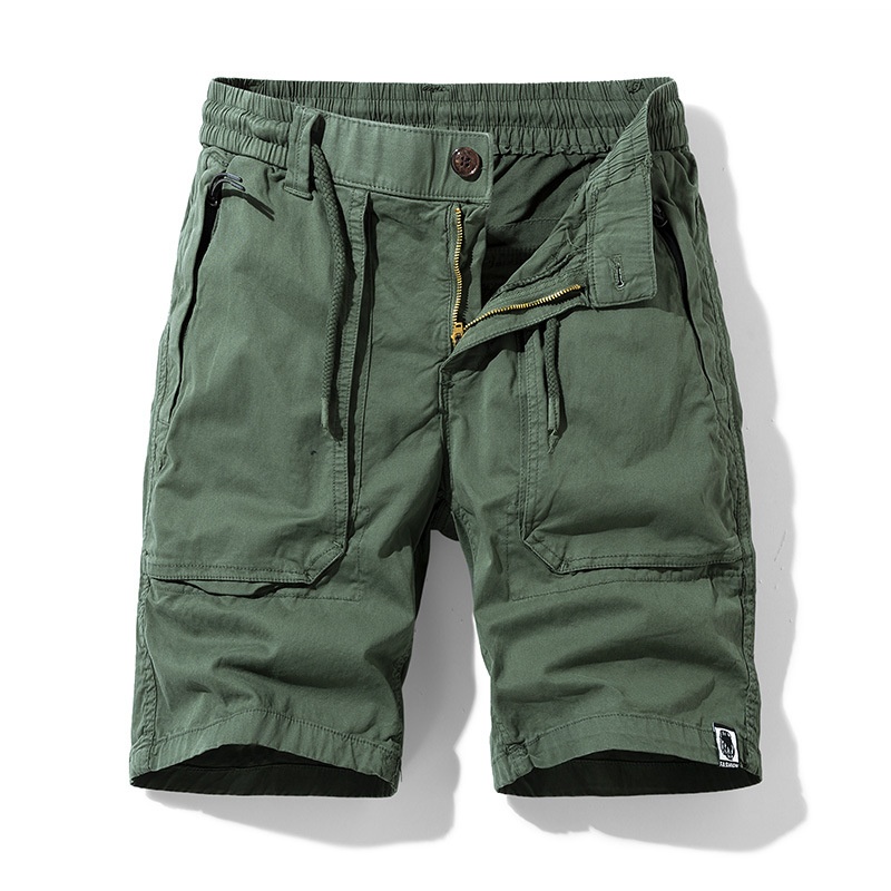 Retro Lightweight Breathable Men's Cargo Shorts for Summer Outdoor Wear