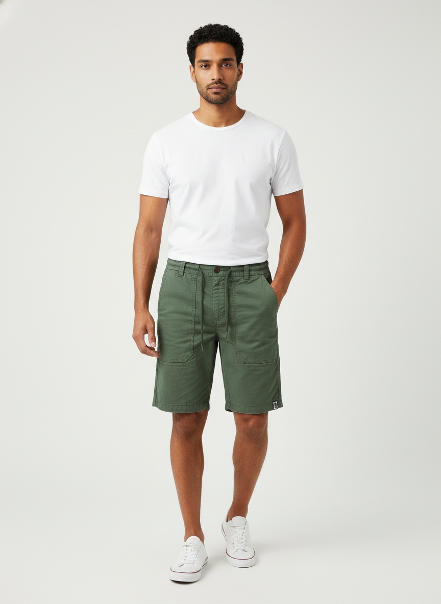 Retro Lightweight Breathable Men's Cargo Shorts for Summer Outdoor Wear