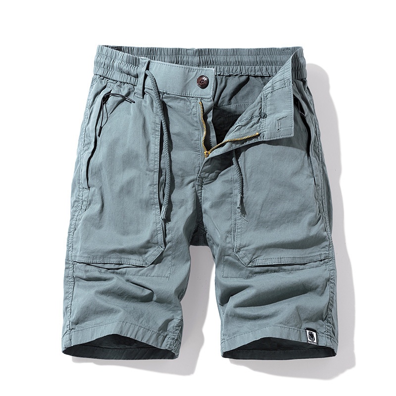 Retro Lightweight Breathable Men's Cargo Shorts for Summer Outdoor Wear