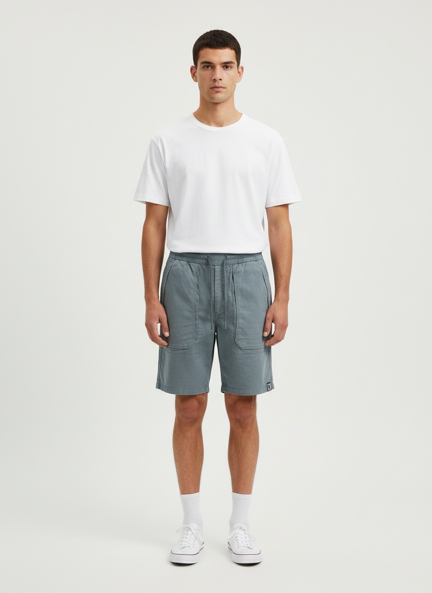 Retro Lightweight Breathable Men's Cargo Shorts for Summer Outdoor Wear