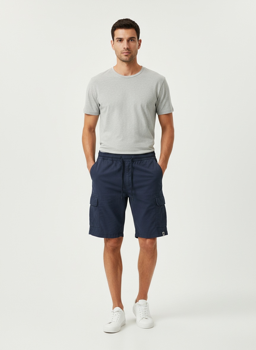 Retro Lightweight Breathable Men's Cargo Shorts for Summer Outdoor Wear