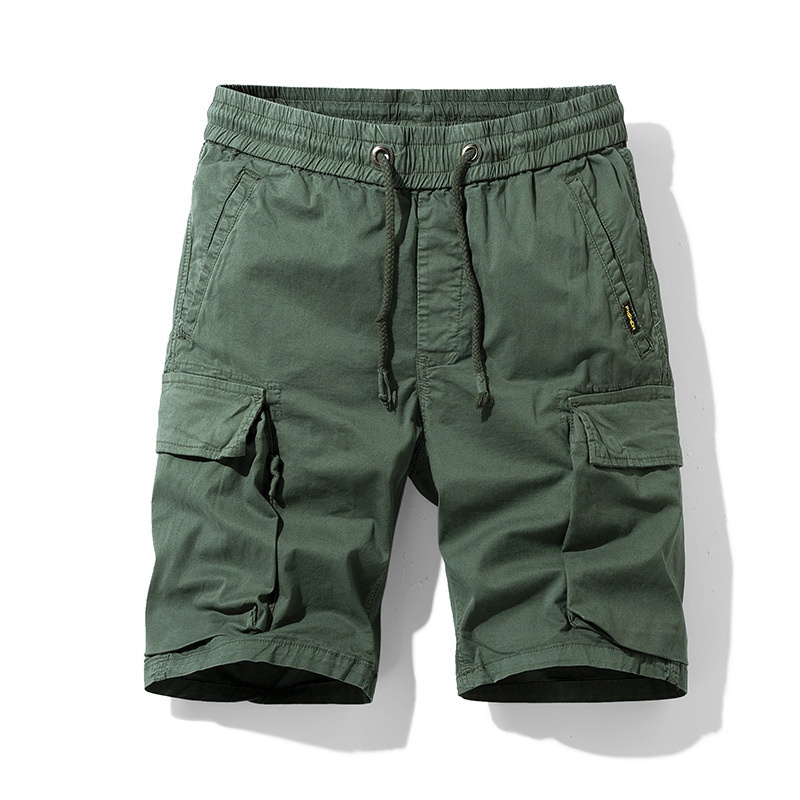 Vintage Minimalist Loose Fit Outdoor Men's Cargo Shorts for Casual Wear