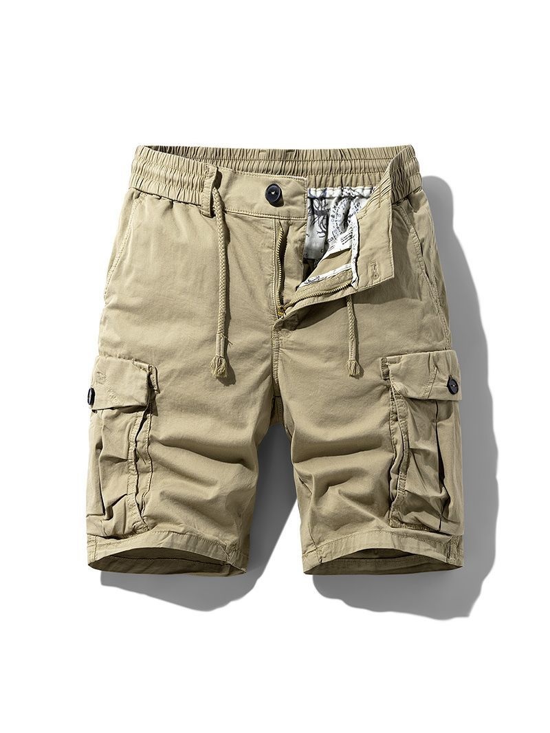 Pantalones cortos cargo holgados con múltiples bolsillos para hombre, ideales para el verano.