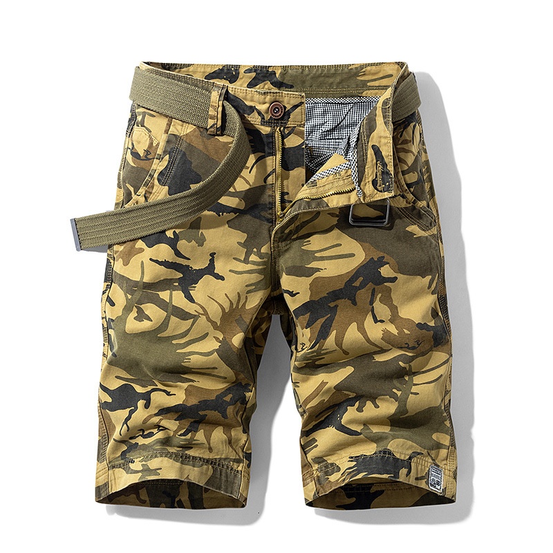 Lässige Herrenshorts mit Camouflage-Muster für den Sommer (Gürtel nicht enthalten)