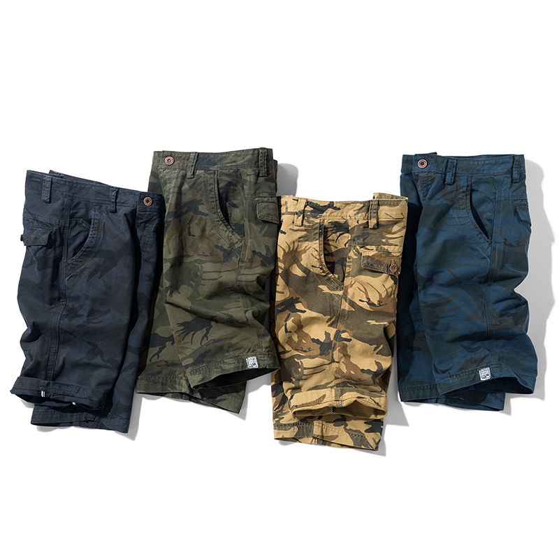 Lässige Herrenshorts mit Camouflage-Muster für den Sommer (Gürtel nicht enthalten)